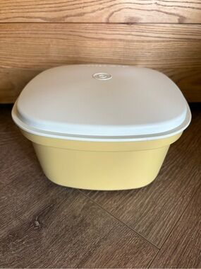 Vintage Tupperware Multi-Server 3-Piece Set Harvest Gold - With Original Manuals